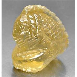 12.16ct  Top AAA Iguana Hand Carved Yellow Quartz (GEM-10036)
