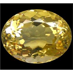 16.57ct FLAWLESS  Fantastic Oval Canary Yellow Brazil Citrine (GEM-10075)