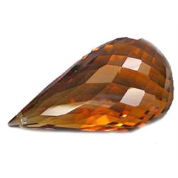 17.28ct  FLAWLESS Wonderful Briolette Orange Citrine (GEM-10079)