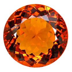 27.20Ct Interesting Round Honey Reddish Orange Citrine FLAWLESS (GEM-10097)