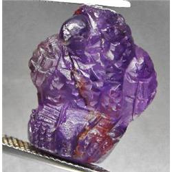 16.32ct  Top AAA Bird Hand Carved Purple Amethyst (GEM-10240)