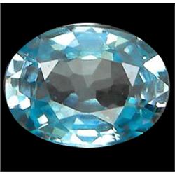 1.21ct  Top AAA Oval Cut Blue Green Zircon VVS (GEM-10257)