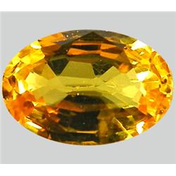 0.96ct   Clean Yellow Orange Sapphire Oval VVS (GEM-9048)