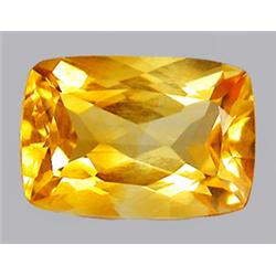 5.75ct  FLAWLESS Genuine Cushion Yellow Citrine (GEM-9086)