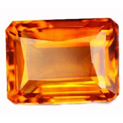 20.10ct  FLAWLESS Emerald Cut Natural AAA Orange Citrine (GEM-9807)