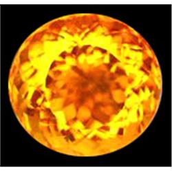 26.6ct FLAWLESS Round Cut Natural Golden Yellow Citrine (GEM-9809A)