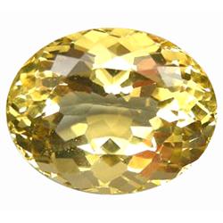 15.55ct FLAWLESS  Excellent Oval Canary Yellow Brazil Citrine (GEM-9844)