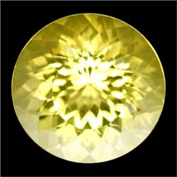 21.50ct  FLAWLESS Round Cut Natural Unheated Yellow Citrine (GEM-9861)