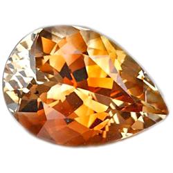 24.10ct Scintillating  Pear  Peach Pink Imperial Topaz FLAWLESS (GEM-9966)