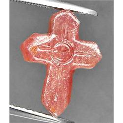 6.60ct  Cross Hand Carved Pink 100% Natural Ruby (GEM-9990)