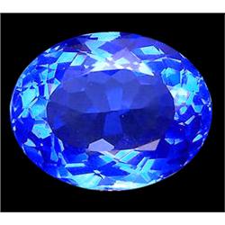 14.26ct  Oval Cut Top AAA Mystic Blue Quartz FLAWLESS (GEM-9993)