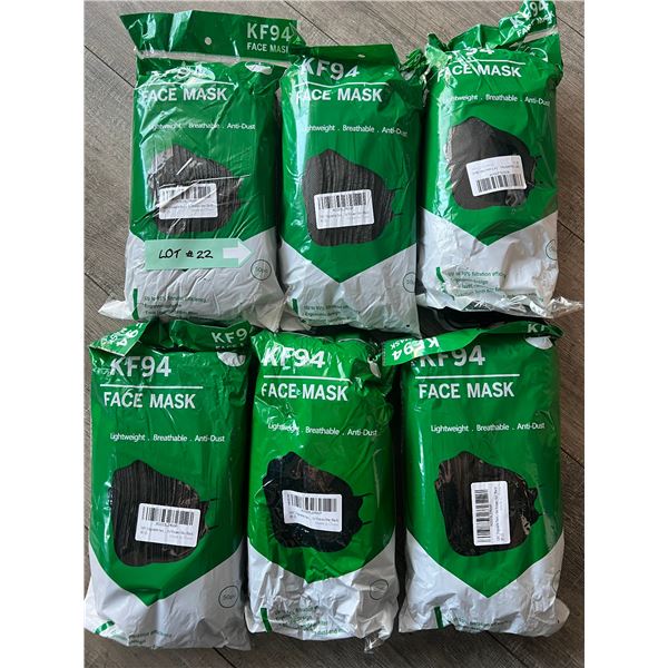 *NEW* Lot Of 6 50PCS Bags Of KF94 Face Masks