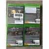 Image 3 : *USED* Lot of 4 Xbox One Games 1 sealed 3 open