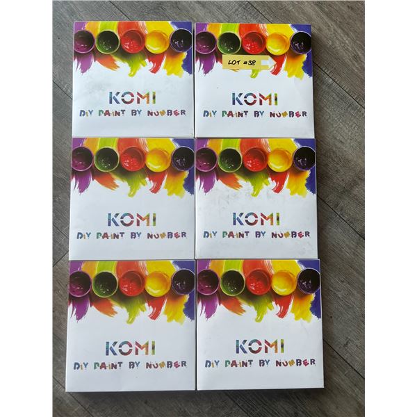 *NEW* Lot Of 6 KOMI Paint By Numbers