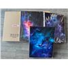 Image 1 : *NEW* Lot Of 2 Boxes Of Galaxy Canvas Wall Art