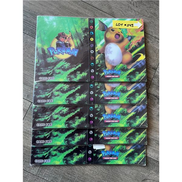 *NEW* Lot Of 5 Pokemon TCG Soft Shell Binders