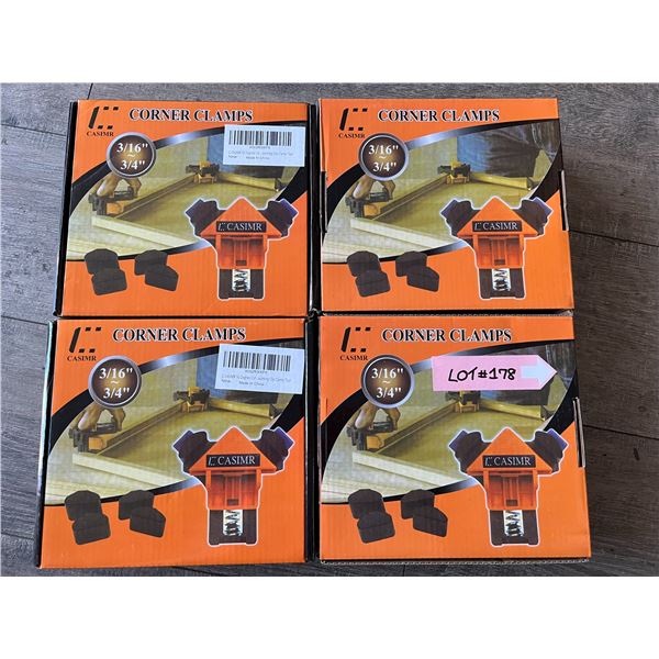 *NEW* Lot Of 4 Boxes Of Corner Clamps 3/16"-3/4"