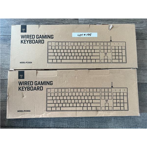 *NEW* Lot Of 2 Wired Gaming Keyboards