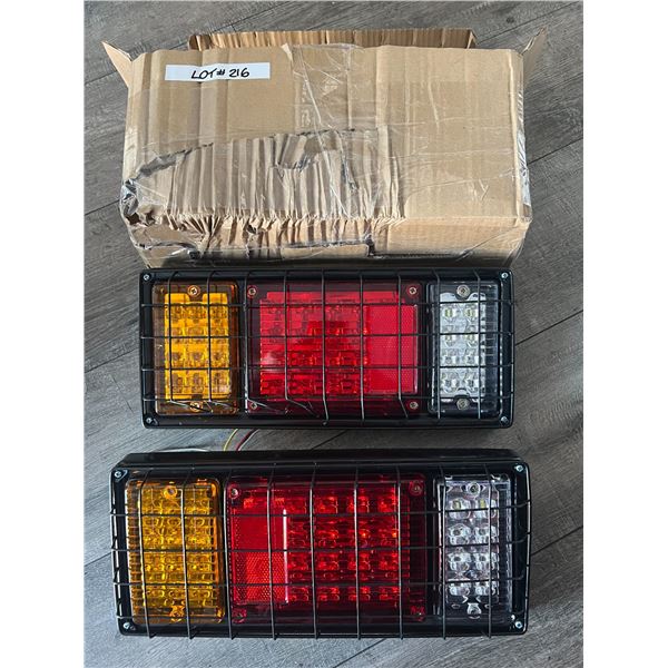 *NEW* Lot Of 1 Trailer/Camper Brake Lights With Iron Net - 2PK