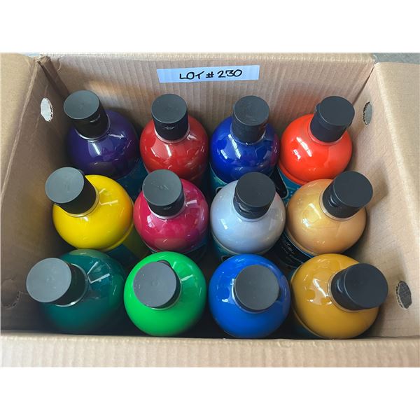 *NEW* Lot Of 12 Assorted Acrylic Paints