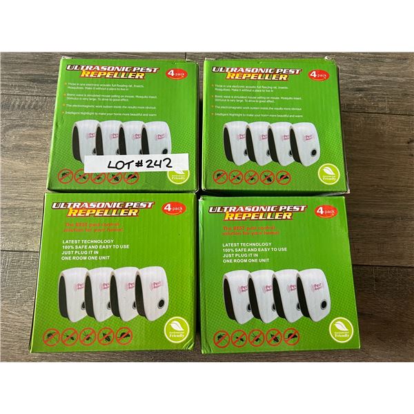 *NEW* Lot Of 4 Boxes of Ultrasonic Pest Repellers (4 PACK PER BOX)