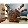 Image 2 : *USED* Lot of 1 Set of Wood Carving Knives with Holder