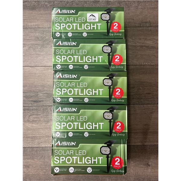 *NEW* Lot 5 Boxes Of Solar LED Spot Lights - 2 per pack