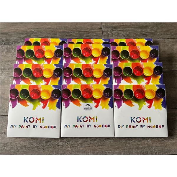 *NEW* Lot Of 12 KOMI DIY Paint By Numbers