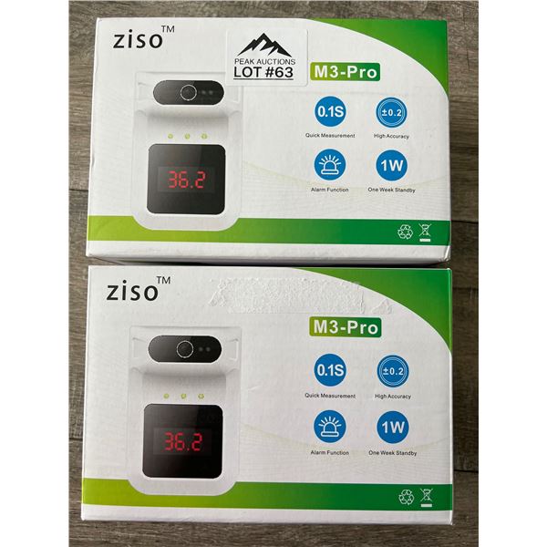 *NEW* Lot Of 2 Ziso No Contact Mountable Infrared Thermometers