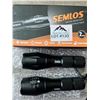 Image 1 : *NEW* Lot of 1 box of Semlos Tactical Flashlights (2pcs in box)