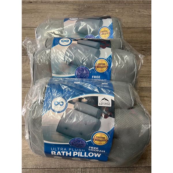 *NEW* Lot Of 3 Ultra Plush Bath Pillows