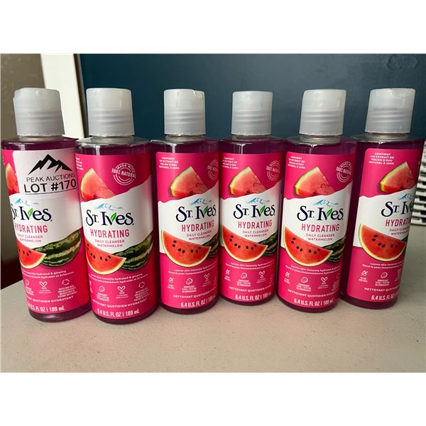 *NEW* Lot of 6 St. Ives Watermelon Hydrating Daily Cleanser