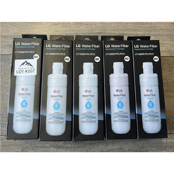 *NEW* Lot Of 5 LG Water Filter Replacement Cartridges LT1000P