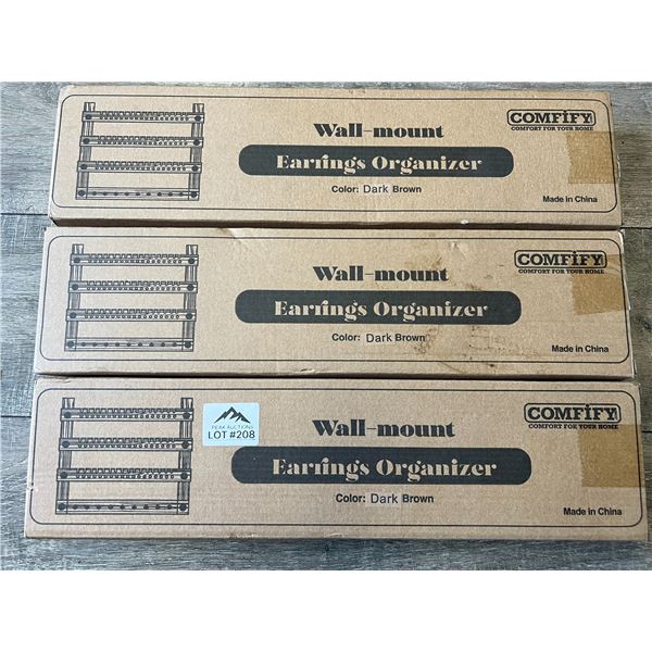 *NEW* Lot of 3 Wall-Mountable Earring Organizers