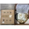 Image 1 : *NEW* Lot of 2 LED Ceiling Lights w/ Green Acrylic & Wood Antler Design