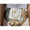 Image 2 : *NEW* Lot of 2 LED Ceiling Lights w/ Green Acrylic & Wood Antler Design