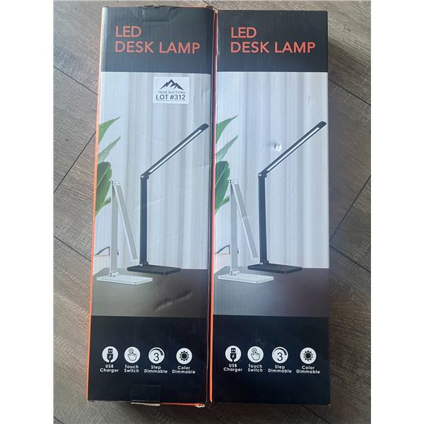 *NEW* Lot of 2 LED Desk Lamps