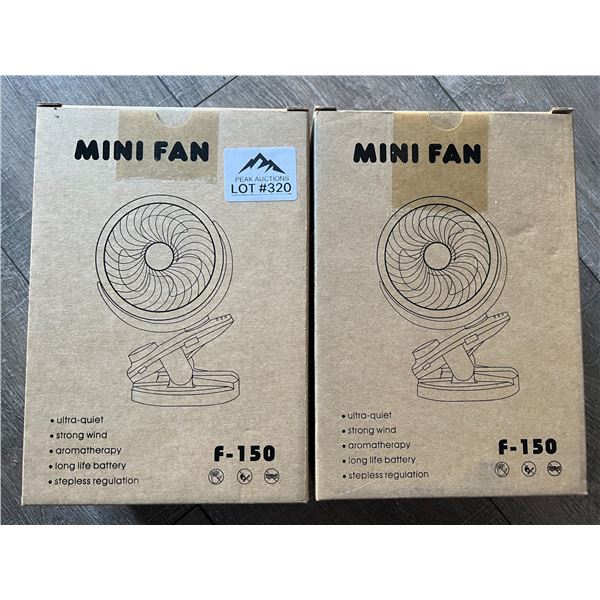 *NEW* Lot of 2 Mini Fans