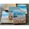 Image 2 : *NEW* Lot of 1 Set of 4pcs Ocean Wall Art Canvases