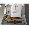 Image 2 : *NEW* Lot of 2 Yeamon 2-in1 Gold Face Massager Rollers