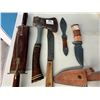 Image 1 : *USED* Lot of Assorted hunting Knives/Hatchets