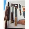 Image 2 : *USED* Lot of Assorted hunting Knives/Hatchets