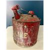 Image 2 : *USED* Lot of 1 Vintage Red Galvanized Steel 1.5L US Gallon Gas Can -GW Metal
