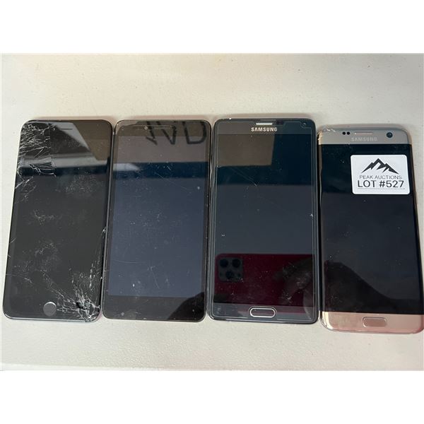 *USED* Lot of 4 Assorted Smartphones