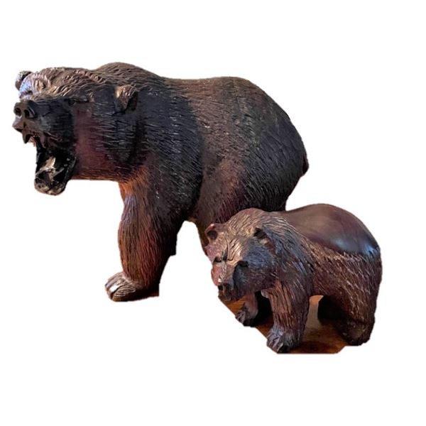 Wooden Sculpture - Bears 