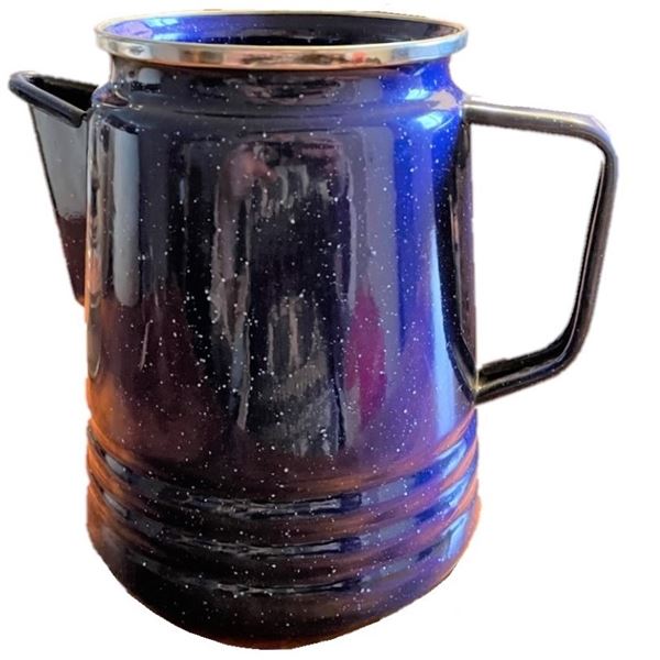 Blue Enamel Coffee Pot