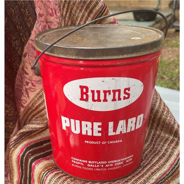 Burn's Pure Lard Tin