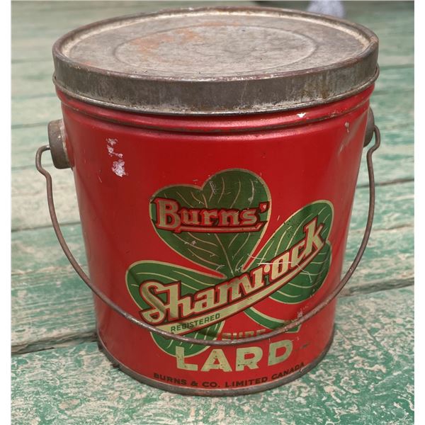 Burn's Shamrock Lard Tin