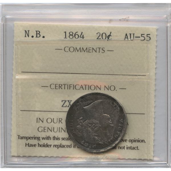 1864 New Brunswick Twenty Cents