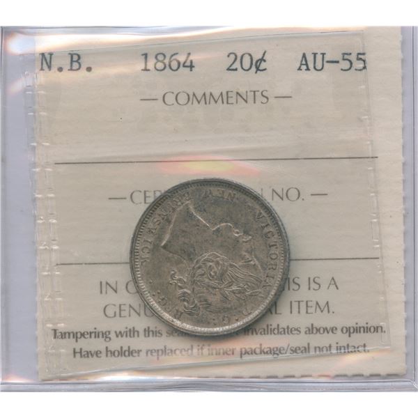 1864 New Brunswick Twenty Cents